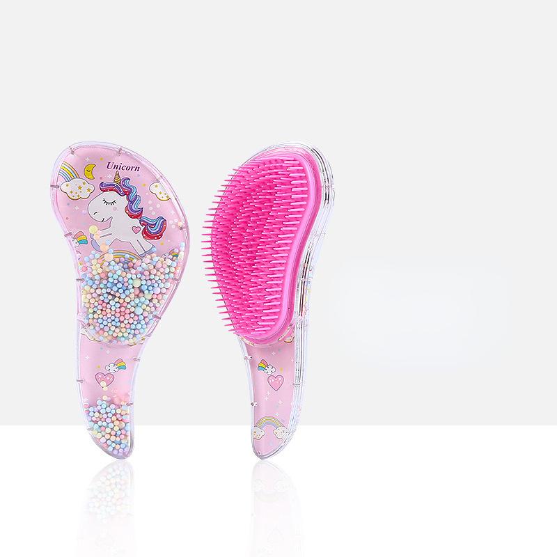 Новая маленькая расческа для ухода за волосами, массажер для головы с изображением единорога, высокое качество, расческа для волос против узлов, милая детская парикмахерская расческа