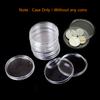 25pcs  40mm Clear Round Plastic Coin Container
