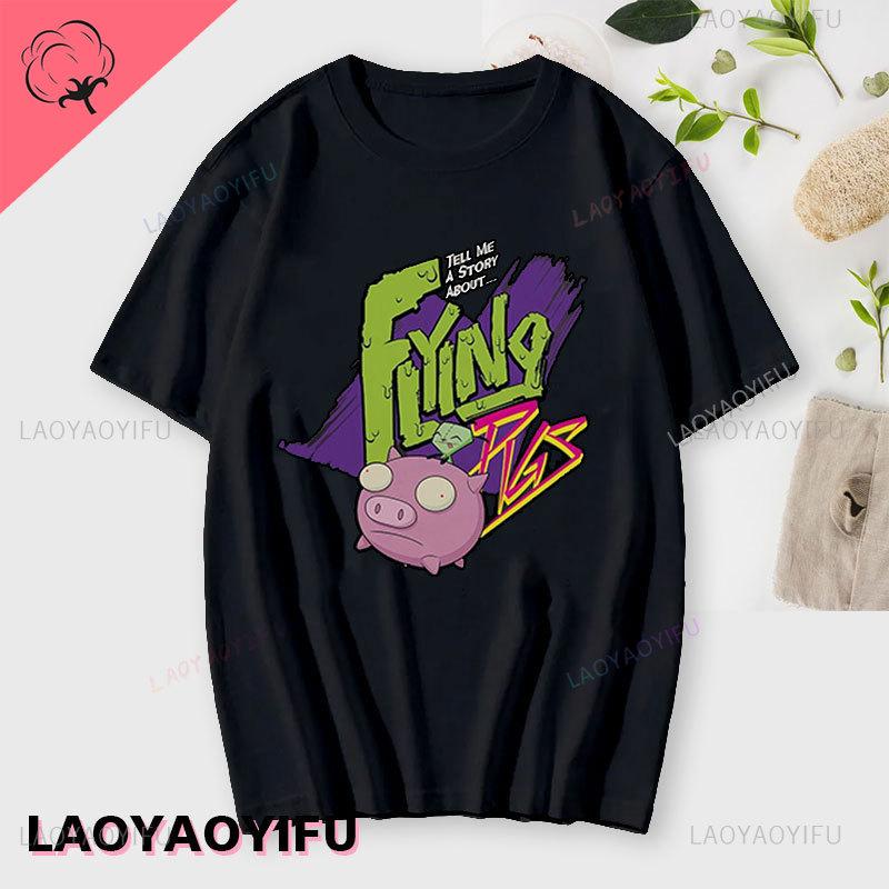 Аниме Invader Zim Invader Gir Graphic Tshirt Zim Image Cartoon T Shirt Unisex Unisex Cotton Tee Shirt Fashion Shirt Streetwear Tops Unisex