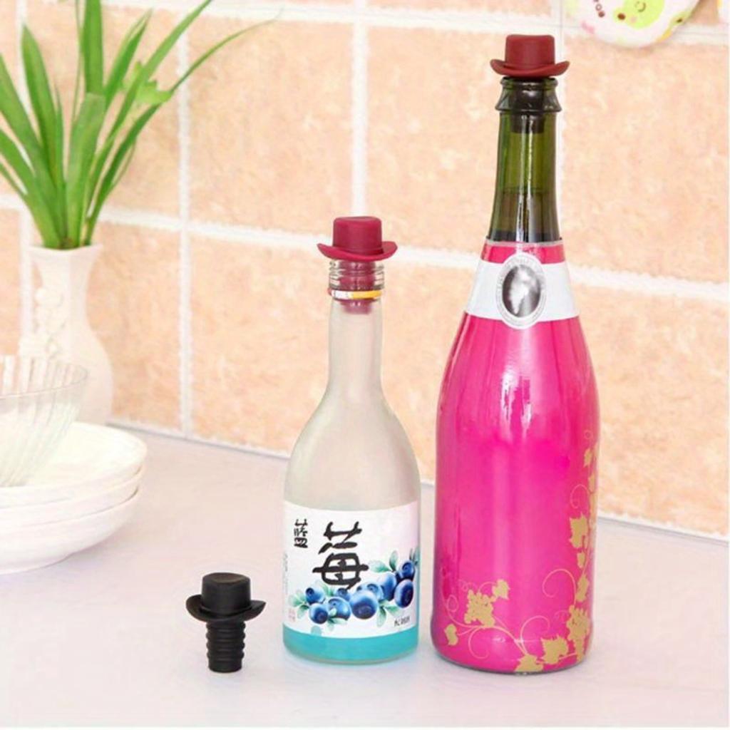 1pc Cute Silicone Wine Stopper Reusable Container Cap Pourer, Food-Grade Seal for Freshness