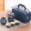 Ceramic Travel Tea Set with Canister Porcelain Teaware Tea Ceremony Tea Gift Set  Gift Giving