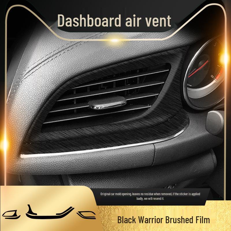 Black Warrior Brushed Car Sticker for Buick Regal 17-21: Interior Modification Central Control Decoration