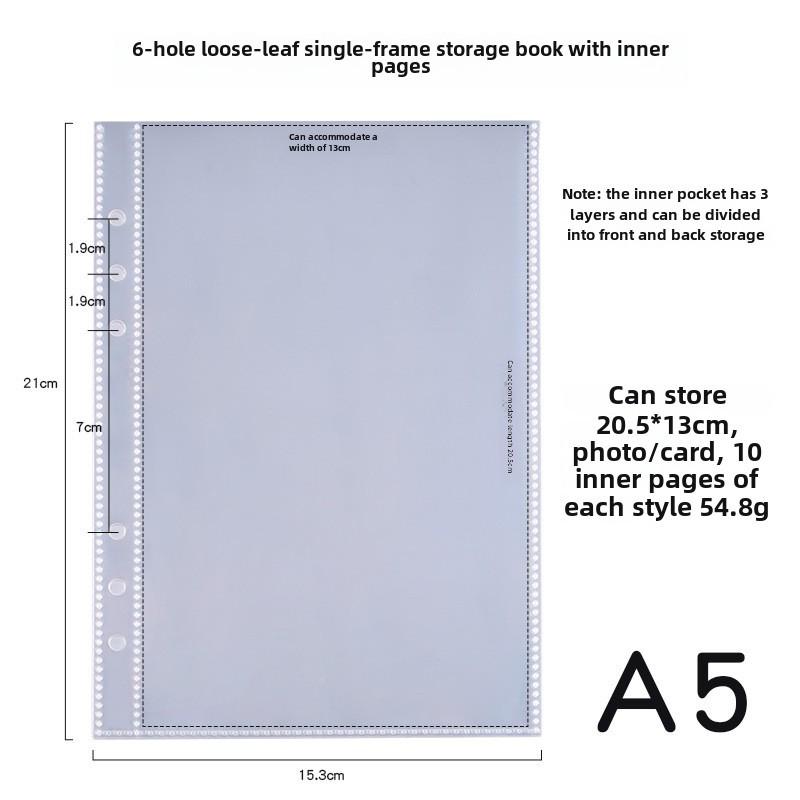 Фотоальбом большого размера формата А6 с карманами для фотографий, наклеек, карточек, заметок и иллюстраций, 40 страниц