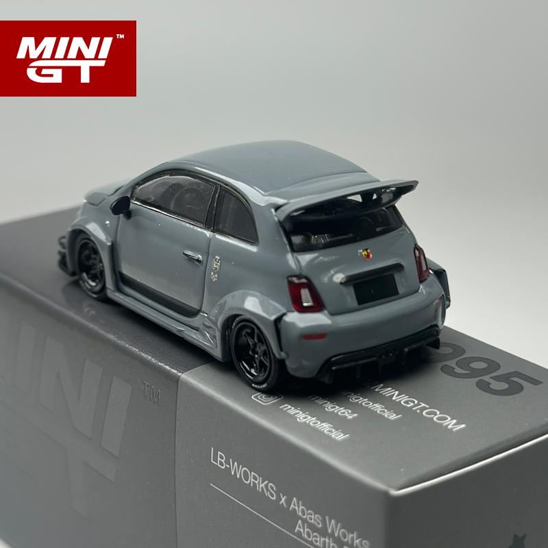 AAYS1 MINIGT 1:64 Abarth 595 LB-WORKS x Abas Works Grey alloy car Model 995