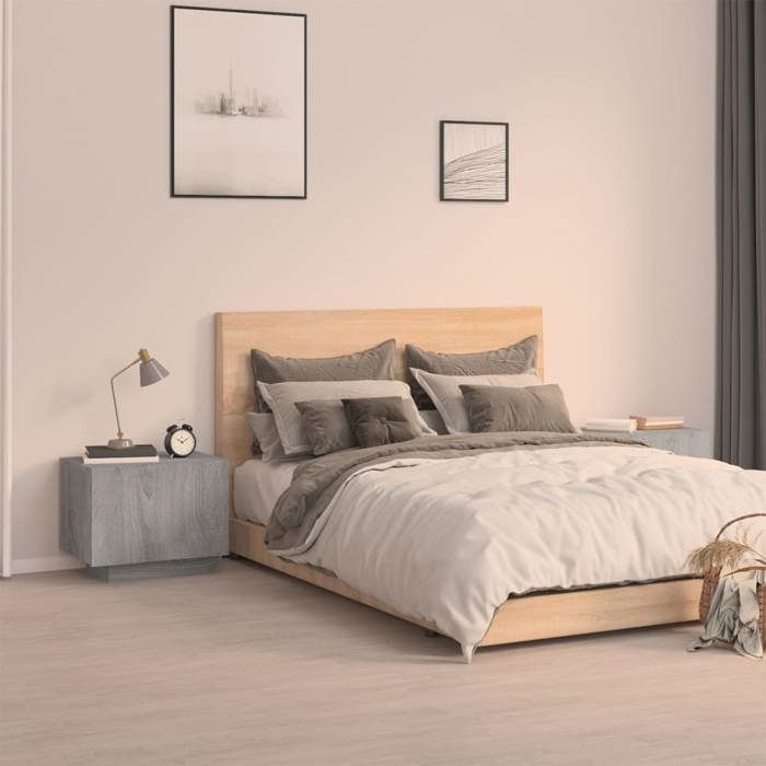 Maison Exclusive - Table de chevet Sonoma gris 100x35x40 cm Bois d'ingénierie