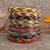 Винтажный стиль ручной работы кожаный плетеный браслет с красочными узорами европейский и американский бохо браслет