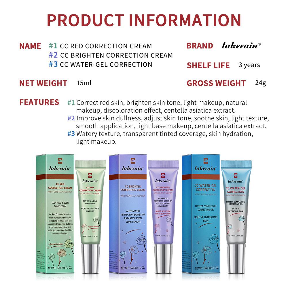 Lakerain Centella CC Cream консилер Длительный невидимый поры увлажняющий изолирующий крем