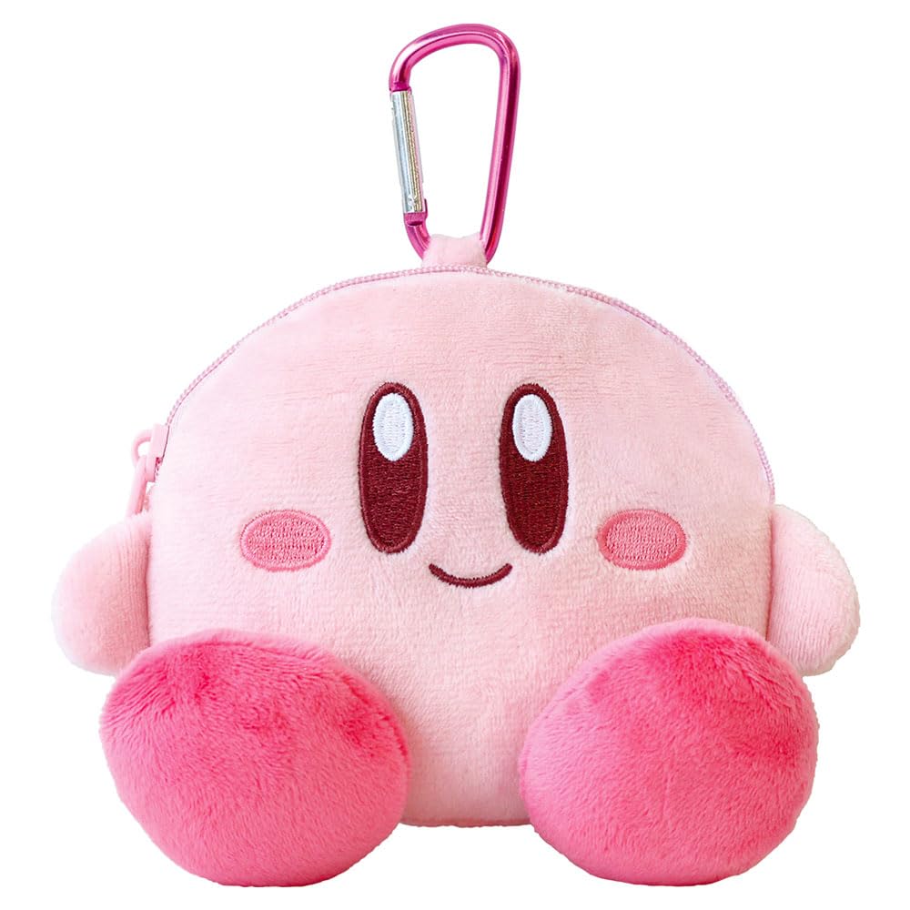 Factory Kirby Plush Zipper Mascot with H165 X W140 X D75mm T's Carabiner, Approx. (excluding Carabiner), HK-5546736KB