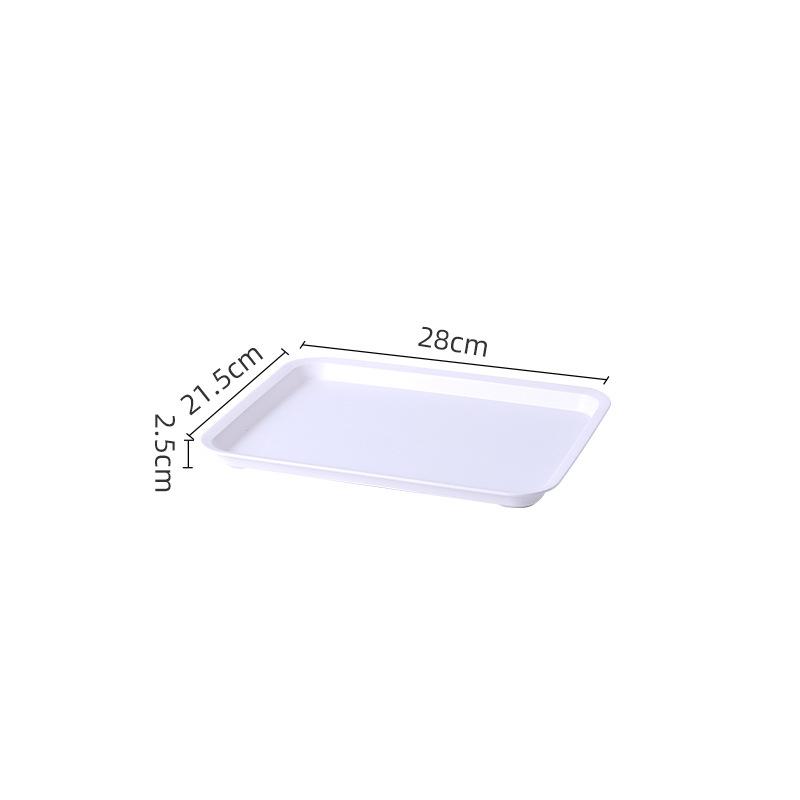 Nordic Plastic Tea Fruit Dessert Serving Tray Rectangular Kitchen Food Cake Plate Dinnerware Table Dining Organizer