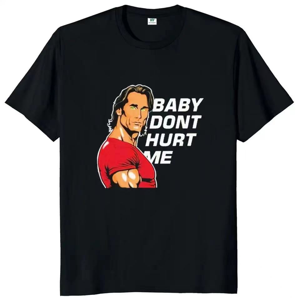Футболка Baby Don't Hurt Me Популярный тренд в спортзале Футболки для любителей фитнеса 100% Хлопок Унисекс Повседневные летние футболки EU Размер 80019...