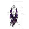 55cm White Dream Catcher Net with Feathers Handmade Wall Hanging Car Ornament Craft Home Decoration Decor Wind Chimes Dropship