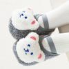 1PC Cartoon Bear Baby Shoes Winter Thick Warm Newborn Shoes Non-slip Soled Soft Plush Toddler Kids Boy Girls Infant First Walker