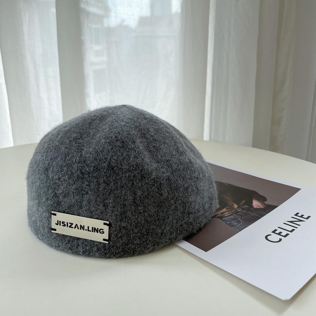 Однотонный зимний берет для женщин с классическим дизайном, утолщенная шапка, подарок