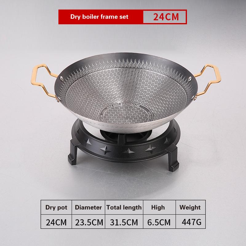 Антипригарный сухой кипятильник Коммерческий хот-пот Круглодонная спиртовая печь Бытовая кастрюля из нержавеющей стали Острый Острый Хот-пот