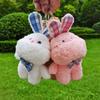 Ins Trendy Cute Pendant Creative Cartoon Girl Heart Rabbit Bear Plush Doll Hanging Bag Schoolbag Accessories