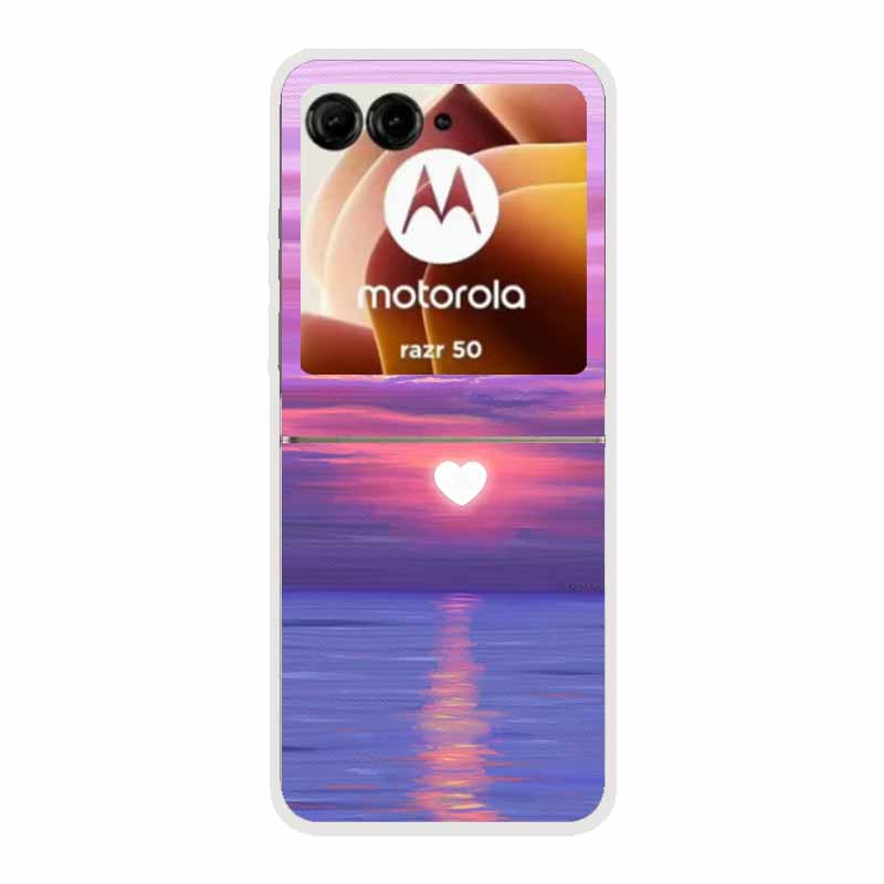 Чехол для Motorola Razr 50 Ultra Пластиковый Жесткий Окрашенный Мультяшный Прозрачная Задняя Крышка Чехол для Motorola Razr 50 5G Жесткий ПК Чехол 50