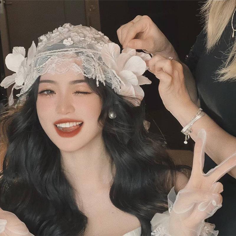 Оригинальные ретро-сказочные красивые свадебные кружевные аксессуары для волос, новые элегантные аксессуары для свадебного платья в стиле Republic