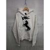 Vintage Paardenvlag Print Rits Hoodie Losse Pasvorm Streetwear Dames