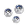 Set of 30 M3-M6 Hex Lock Nuts, Nylon Lock Nuts, 304 Stainless Steel, Nylon Insert Nuts, Threaded Nuts, Prevents Loosening (M3)