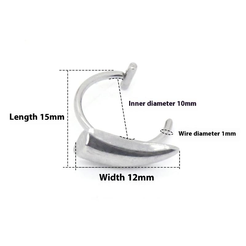 1 Pair Punk Non Piercing Fake Body Piercing Halloween Jewelry Accessories Stainless Steel Gothic Sharp Teeth Lip Clip For Women