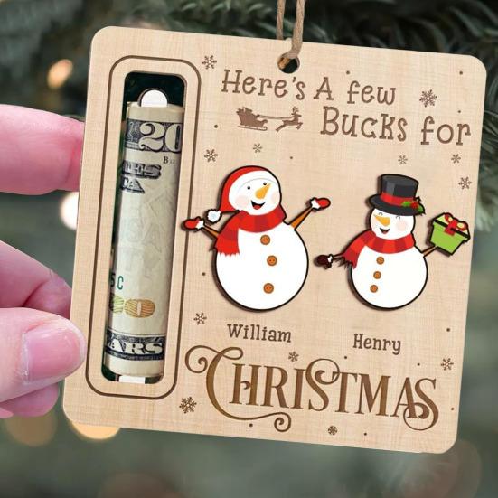 1/4 шт. Рождественский держатель для денег Снеговик Санта Пряничный человечек зажим для денег Подарочный держатель для денег Рождественская елка подвесное украшение для домашнего декора