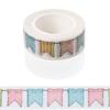 1,5 см * 10 м клейкая лента с цветным флагом, клейкая лента Kawaii Washi Tape