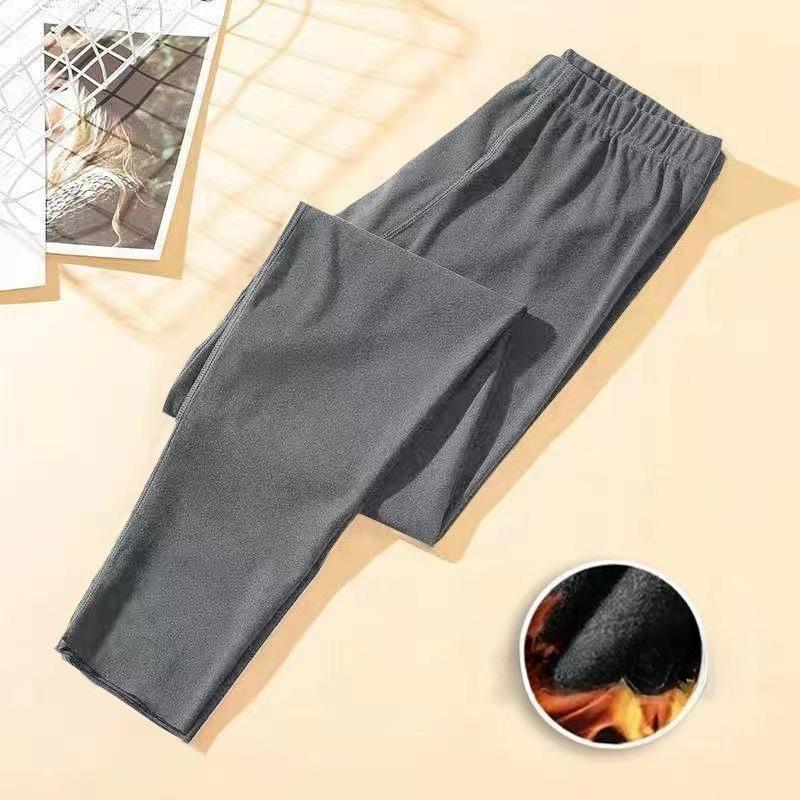 Мужские бесшовные термоштаны из смесовой шерсти с наколенниками для зимы