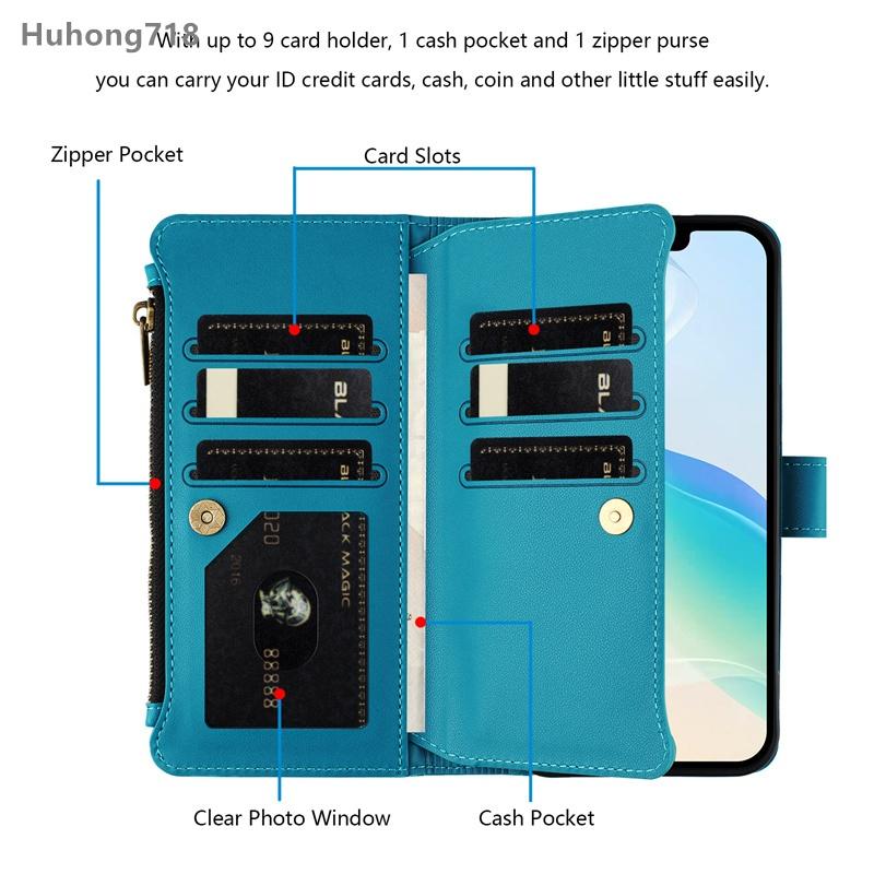 Zipper Leather Case For Huawei P20 P30 P40 Lite P50 P60 Art P80 Pro Ultra 4G Wallet Cover Casing