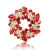 High-Grade Temperament Alloy Rhinestone Bauhinia Flower Ring Brooch Exquisite And Versatile Women'S Clothing Corsage Jewelry Pin