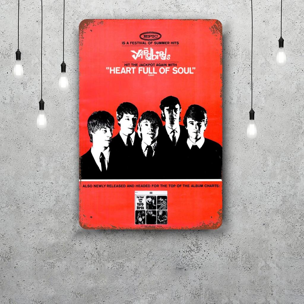 Металлические знаки группы The Yardbirds настенный декор Винтажные жестяные знаки Капитан Металлический плакат Декор для бара паба клуба Настенное украшение