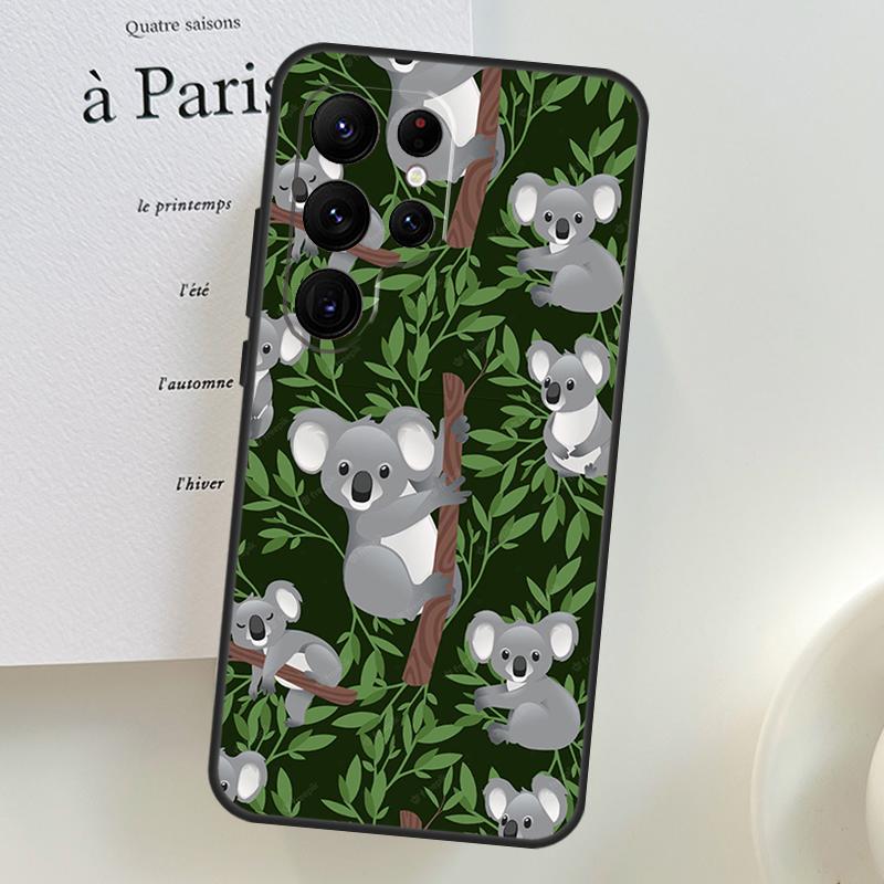 Cartoon Painting Animal Koala Case For Samsung Galaxy S26 Ultra S25 S24 S22 S21 S23 Ultra Plus S10 S20 S25 FE Phone Cover