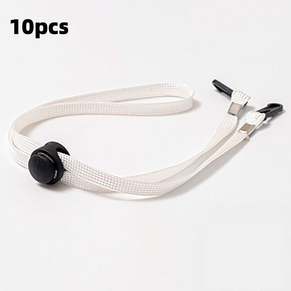 10pcs 70cm Hat Chin Cord Anti-lost Adjusting Rope New Windproof Hat Strap Sun Hat