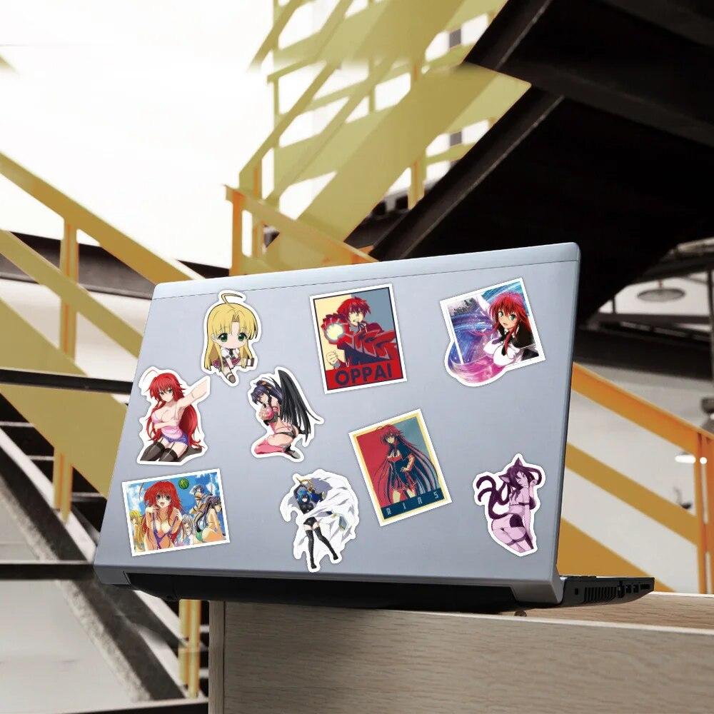 100 шт., аниме-наклейки для средней школы DXD, сексуальные девушки, ПВХ, граффити, автомобильные наклейки для ноутбука, чемодана, скейтборда, багажа, наклейка, игрушка «сделай сам»