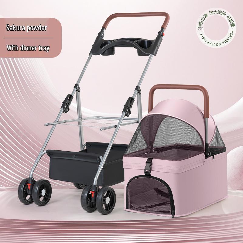 Compact Foldable Pet Stroller for Dogs and Cats