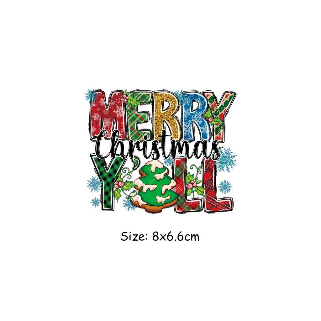 Буквы Рождественские Нашивки Для Одежды Толстовки Топы Термопресс A-Level Моющиеся Самодельные Виниловые Термонаклейки На Одежду