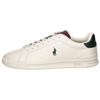 Polo Heritage Court II Кожаные Кроссовки с Круглым Носком Тисненые Низкие Кроссовки Мужские Кроссовки Белые 809949791001