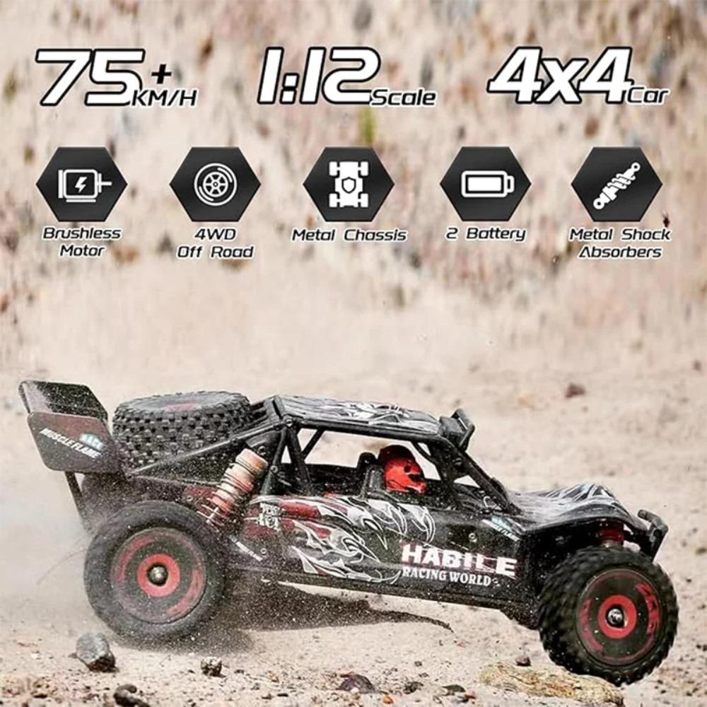 WLtoys 124016(V2) Быстрая радиоуправляемая машина, 1/12 Бесколлекторная радиоуправляемая машина с независимым регулятором скорости для взрослых, 75 км/ч, Подходит для улицы и в качестве подарков
