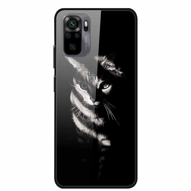 Закаленное Стекло Чехол для Redmi Note 10 Pro Чехол Жесткий Чехол для Xiaomi Redmi Note10 5G Чехол для Телефона Note10 Pro Fundas Бампер из ТПУ