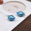 Thai  Ethnic Style Enamel Teapot Plum Earrings For Women Exquisite Chinese Ear Hook Hanfu Accessories  Jewelry