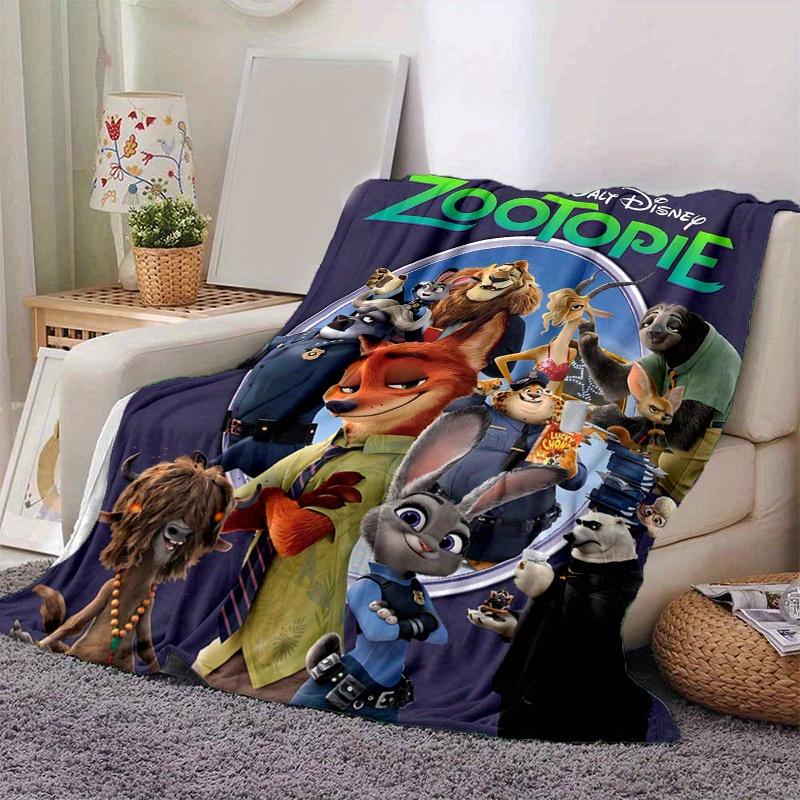 1 шт., Декор для дома в стиле Зверополиса: Уютные пледы, идеально подходящие для спальни, гостиной, путешествий, кемпинга, автомобиля