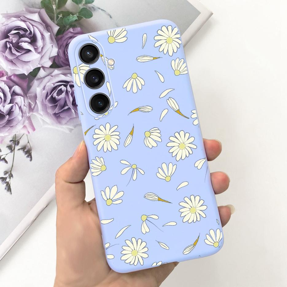 Чехол для Samsung Galaxy A55 Красивый мультяшный дизайн Девочки Подсолнух Мягкий ТПУ Чехол для телефона Для Samsung A15 A25 A35 A55 5G Fundas Coque