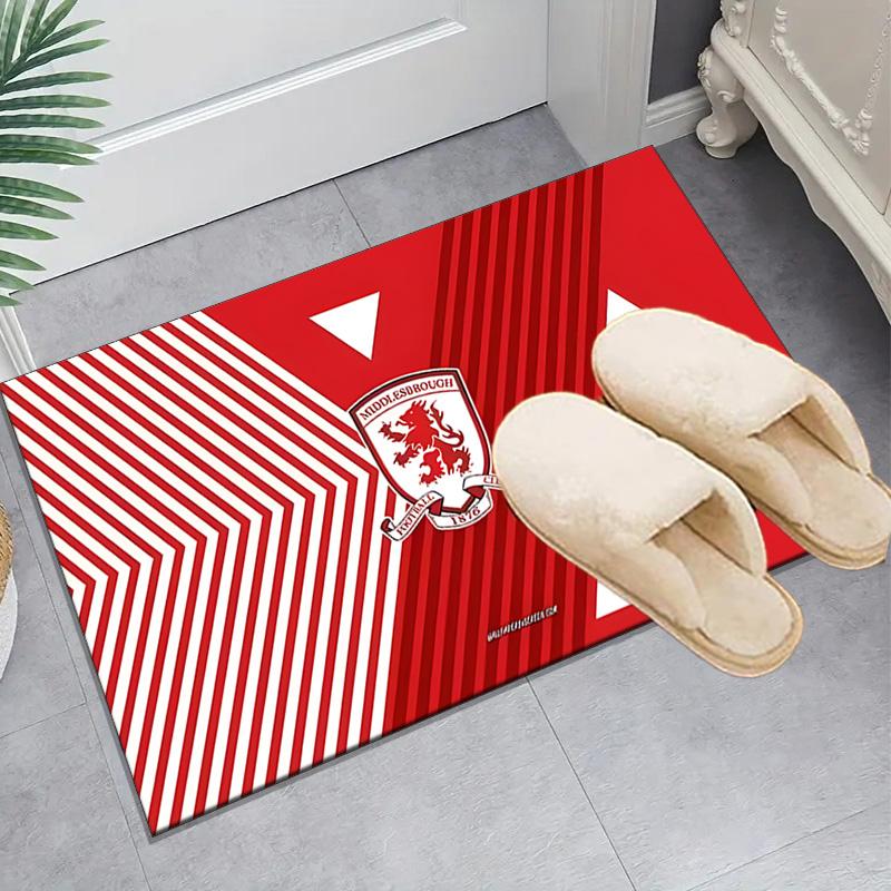 1PC Middlesbrough Football Club Crest Floor Mat for Living Room, Game Rooms, Office, Bedroom, Office Floor Mat Playful Design, Christmas fan gifts