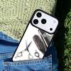 Hair Stylist Scissors Brush Switch phone case cover Compatible with for IPhone 17air 16e 15 14 13 12 11Pro Max 17 Air