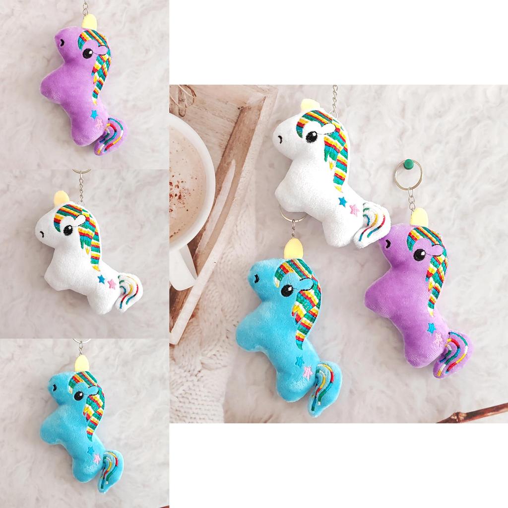 Soft Unicorn Plush Toy Pendant With Sealed Velvet Fabric For Gift Giving