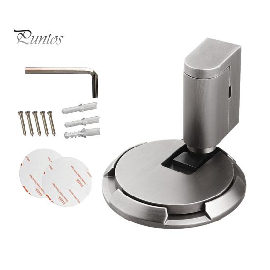 Магнитный дверной стопор без сверления, бесшумный напольный дверной стопор с винтами, клейкий регулируемый механический магнитный дверной стопор для безопасности дома