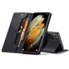 Премиальный винтажный кожаный чехол-кошелек для Samsung Galaxy S21 Ultra - Чехол-книжка со слотами для карт, Противоударный ретро стиль (4 цвета)