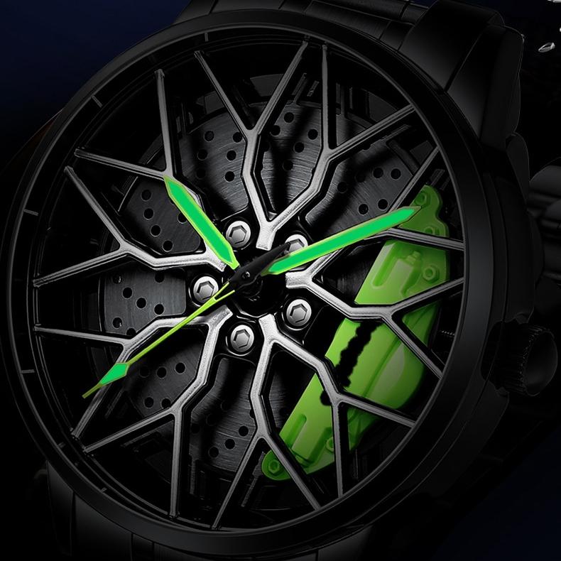 Часы SVJ Wheel, трехмерный полый дизайн, модификация автомобиля, часы с культурной тематикой для мужчин