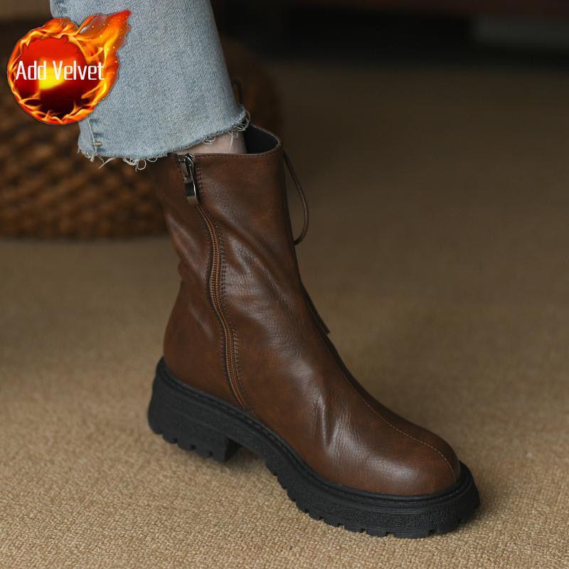 Обувь армейские женские ботильоны кожаные короткие туфли для женщин в стиле панк элегантные ботинки на среднем каблуке удобные популярные