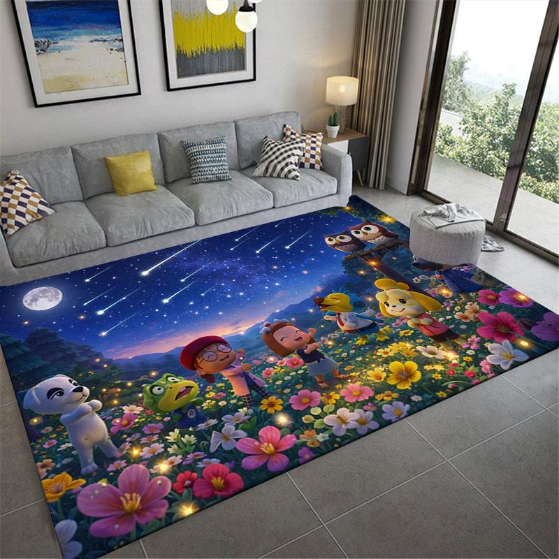 Animal Crossing Anime Carpet Rug for Living Room Bedroom Home Sofa Decoration,Kids play Non-slip Floor Mat