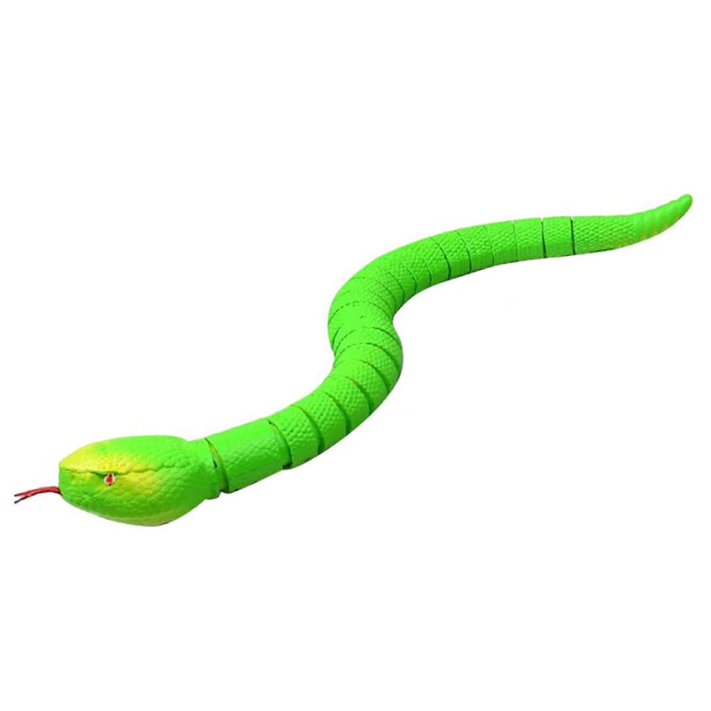 RC Snake Toy Retractable Tongue Swinging Tail Sliding Motion USB Rechargeable Snake Scary Toy